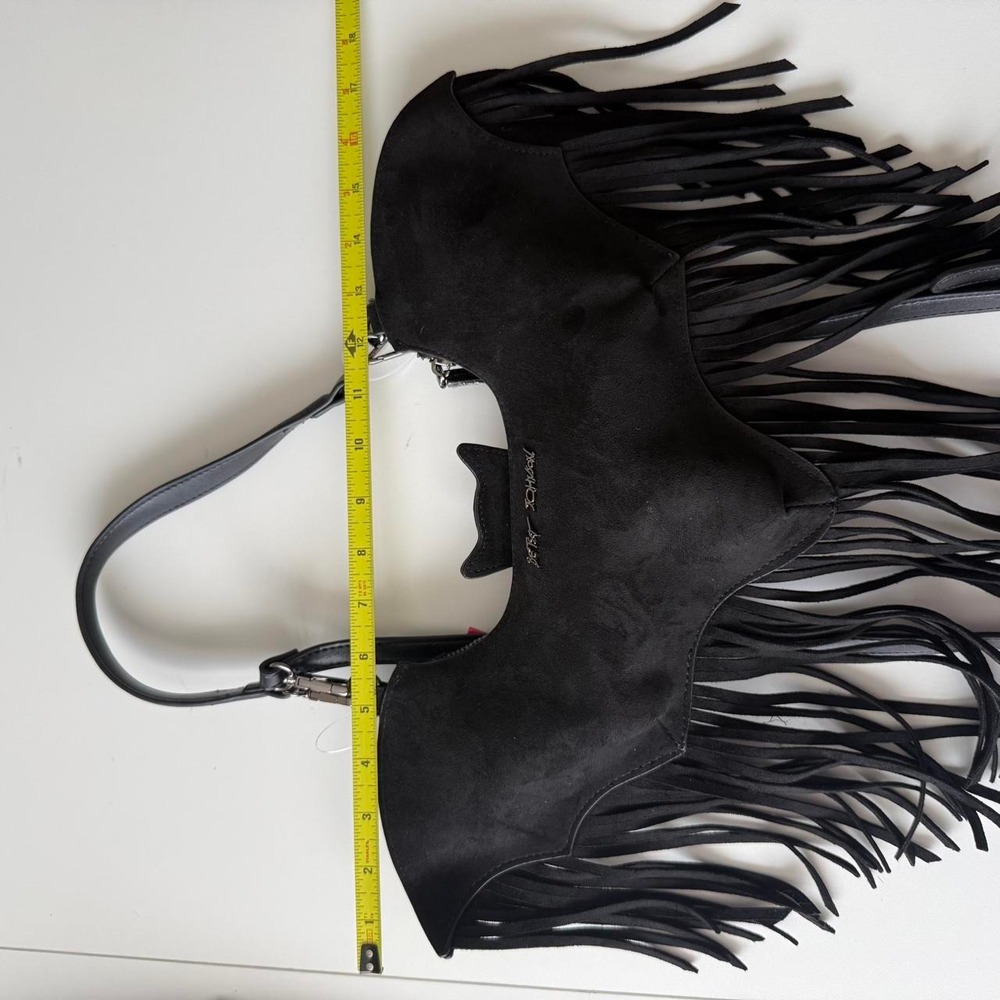 Betsy Johnson viral bat purse Halloween fringe - Picture 6 of 10